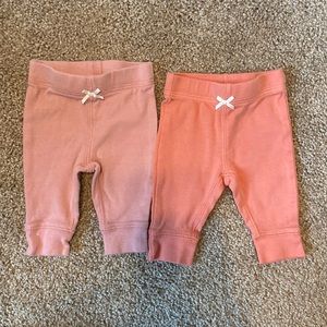 Bundle of 2 pairs of baby girl pants